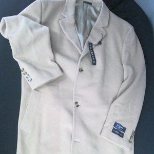 NWT Ron Chereskin Heavy Wool Cashmere Blend Coat Long Trench Men's 46L